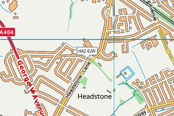 HA2 6JW map - OS VectorMap District (Ordnance Survey)