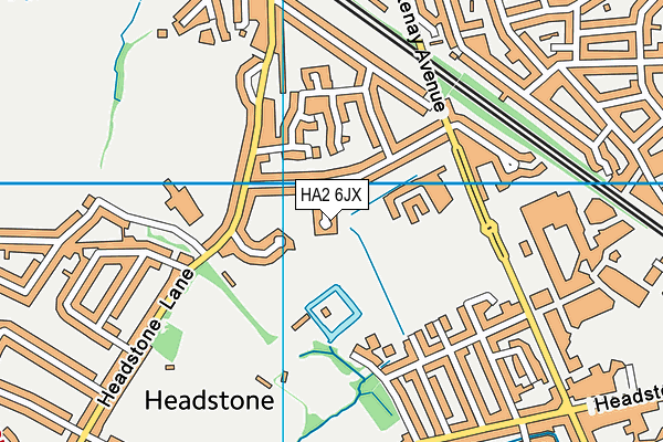 HA2 6JX map - OS VectorMap District (Ordnance Survey)