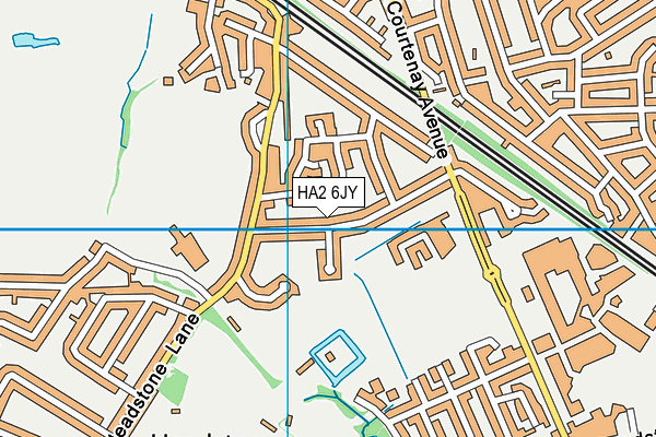 HA2 6JY map - OS VectorMap District (Ordnance Survey)