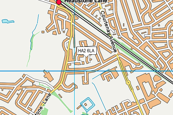 HA2 6LA map - OS VectorMap District (Ordnance Survey)