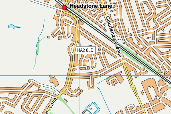 HA2 6LD map - OS VectorMap District (Ordnance Survey)