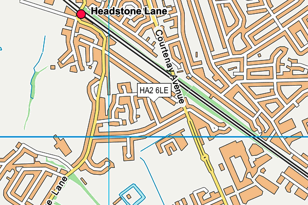 HA2 6LE map - OS VectorMap District (Ordnance Survey)