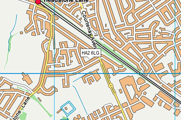 HA2 6LG map - OS VectorMap District (Ordnance Survey)