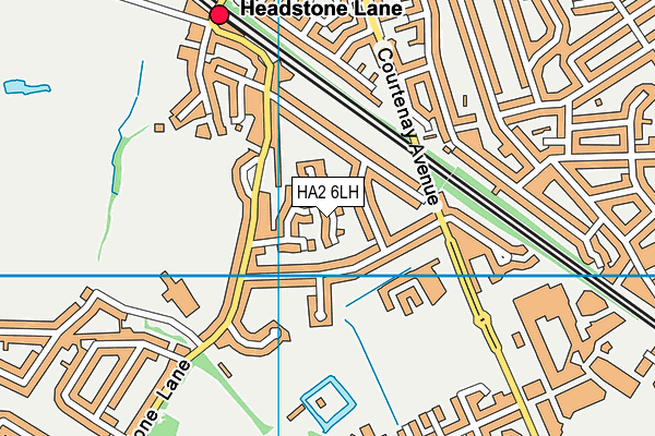 HA2 6LH map - OS VectorMap District (Ordnance Survey)