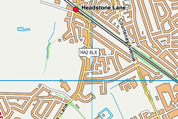 HA2 6LX map - OS VectorMap District (Ordnance Survey)