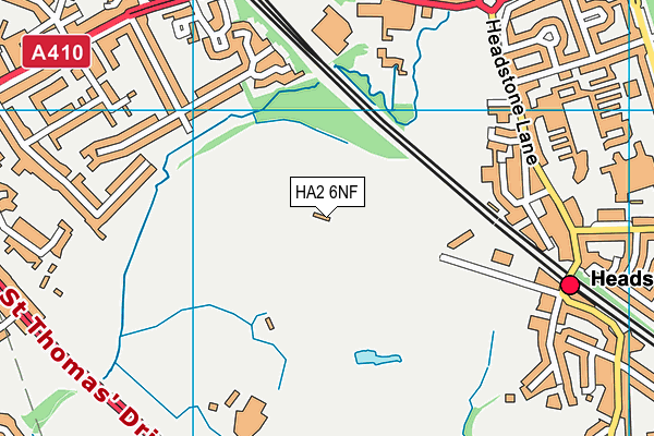 Harrow St Mary's Cricket Club map (HA2 6NF) - OS VectorMap District (Ordnance Survey)