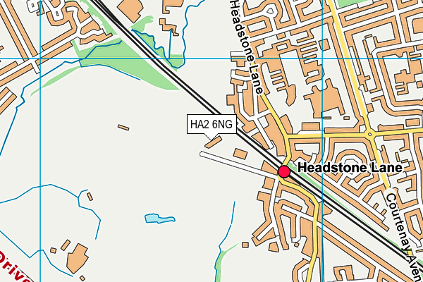 HA2 6NG map - OS VectorMap District (Ordnance Survey)