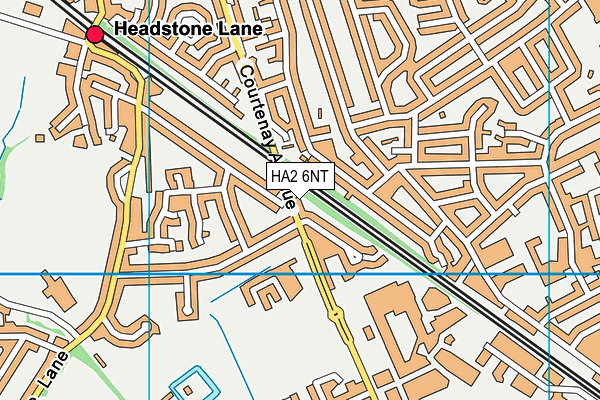 HA2 6NT map - OS VectorMap District (Ordnance Survey)