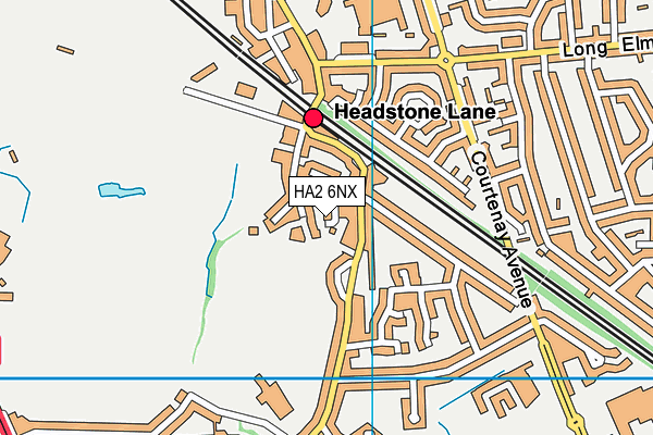 HA2 6NX map - OS VectorMap District (Ordnance Survey)