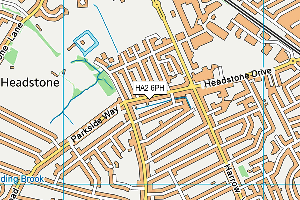 HA2 6PH map - OS VectorMap District (Ordnance Survey)