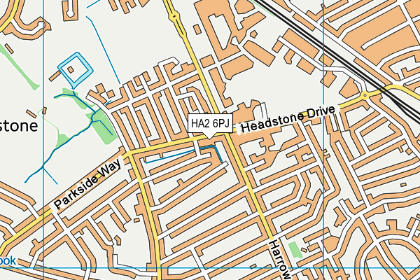 HA2 6PJ map - OS VectorMap District (Ordnance Survey)