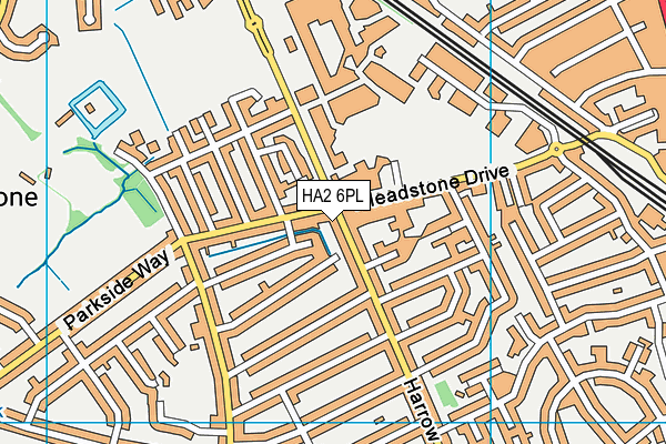 HA2 6PL map - OS VectorMap District (Ordnance Survey)