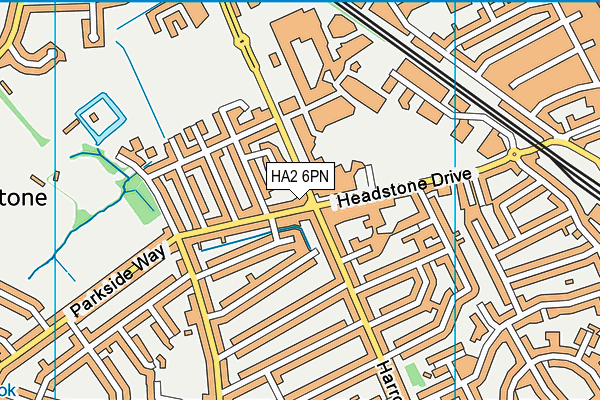 HA2 6PN map - OS VectorMap District (Ordnance Survey)