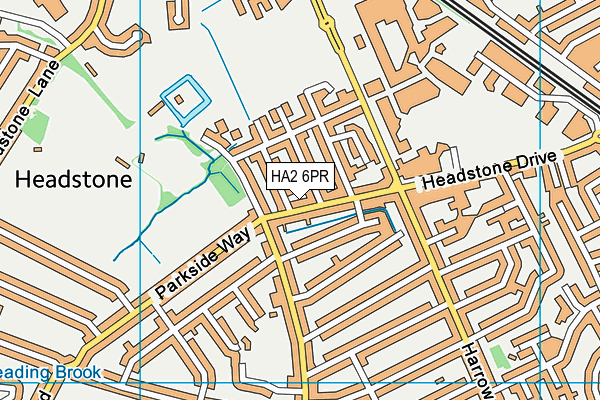 HA2 6PR map - OS VectorMap District (Ordnance Survey)