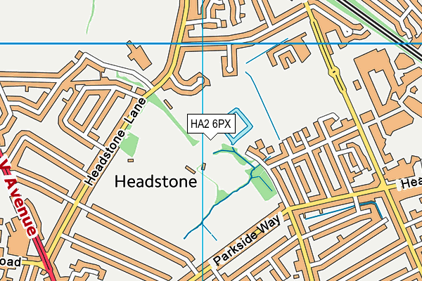 Headstone Manor Recreation Ground map (HA2 6PX) - OS VectorMap District (Ordnance Survey)