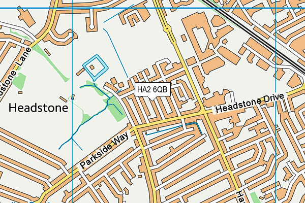 HA2 6QB map - OS VectorMap District (Ordnance Survey)