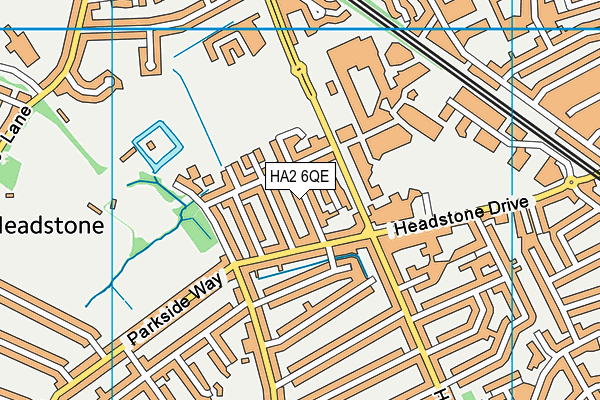 HA2 6QE map - OS VectorMap District (Ordnance Survey)