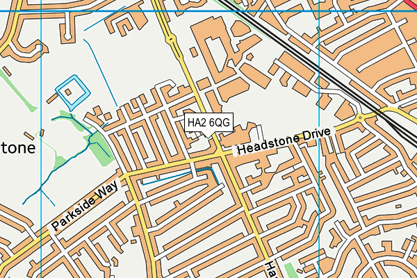 HA2 6QG map - OS VectorMap District (Ordnance Survey)