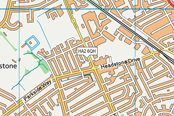 HA2 6QH map - OS VectorMap District (Ordnance Survey)