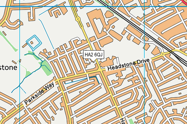 HA2 6QJ map - OS VectorMap District (Ordnance Survey)