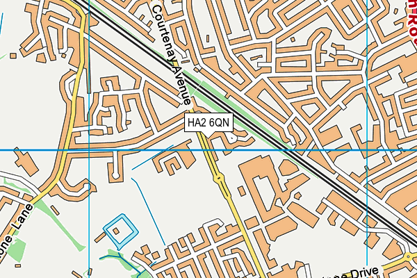 HA2 6QN map - OS VectorMap District (Ordnance Survey)