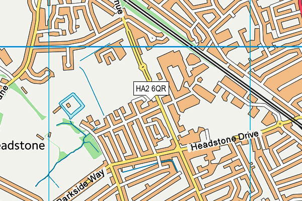 HA2 6QR map - OS VectorMap District (Ordnance Survey)