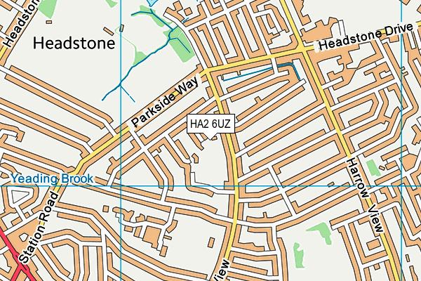 HA2 6UZ map - OS VectorMap District (Ordnance Survey)