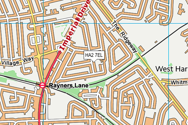 HA2 7EL map - OS VectorMap District (Ordnance Survey)