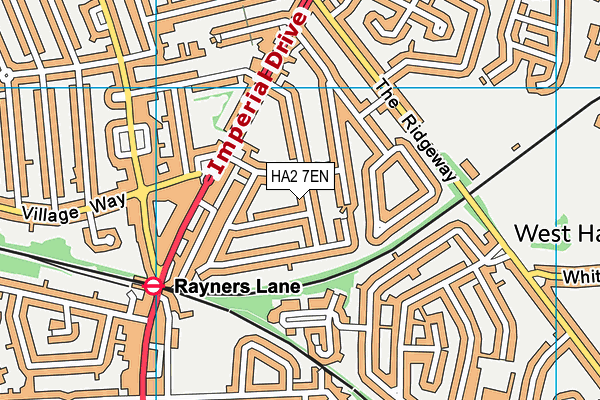 HA2 7EN map - OS VectorMap District (Ordnance Survey)