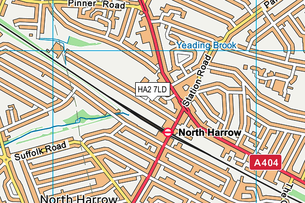 HA2 7LD map - OS VectorMap District (Ordnance Survey)