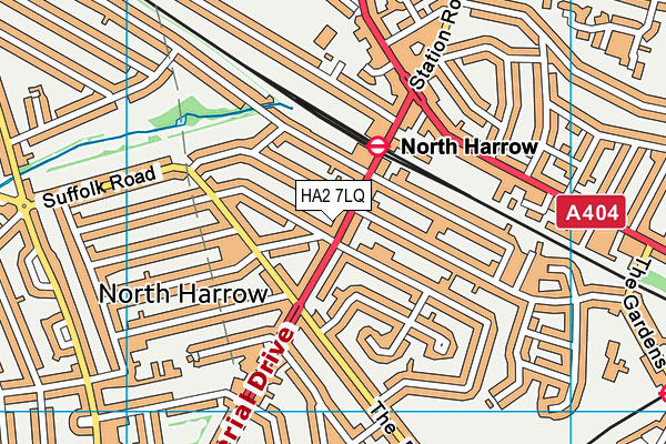 HA2 7LQ map - OS VectorMap District (Ordnance Survey)