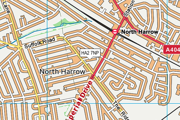 HA2 7NP map - OS VectorMap District (Ordnance Survey)