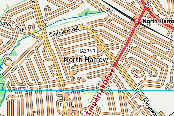 HA2 7NR map - OS VectorMap District (Ordnance Survey)