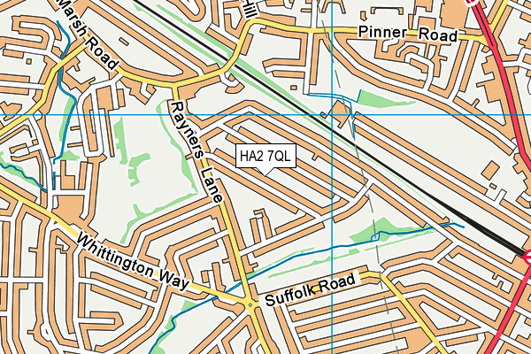 HA2 7QL map - OS VectorMap District (Ordnance Survey)