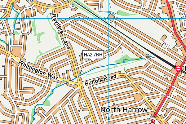 HA2 7RH map - OS VectorMap District (Ordnance Survey)