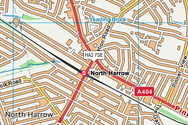 Map of NORTH HARROW NURSERY LIMITED at district scale