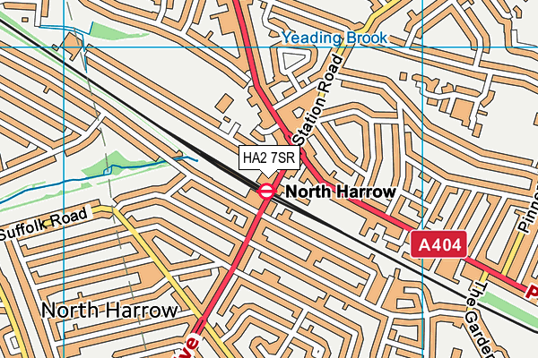 HA2 7SR map - OS VectorMap District (Ordnance Survey)