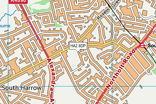 HA2 8DP map - OS VectorMap District (Ordnance Survey)