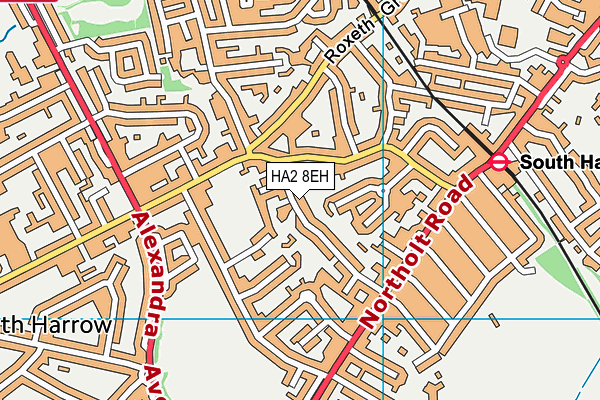 HA2 8EH map - OS VectorMap District (Ordnance Survey)