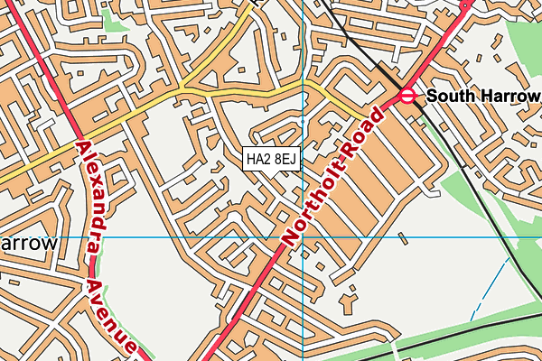 HA2 8EJ map - OS VectorMap District (Ordnance Survey)