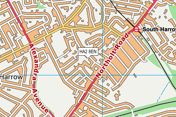 HA2 8EN map - OS VectorMap District (Ordnance Survey)