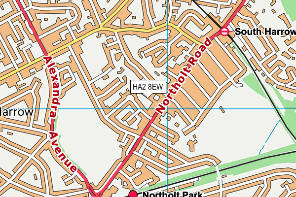 HA2 8EW map - OS VectorMap District (Ordnance Survey)