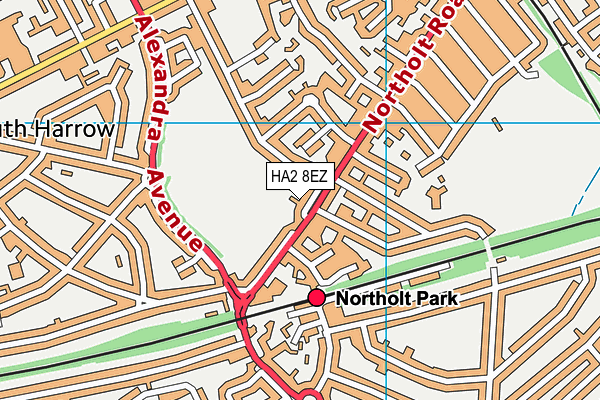 HA2 8EZ map - OS VectorMap District (Ordnance Survey)