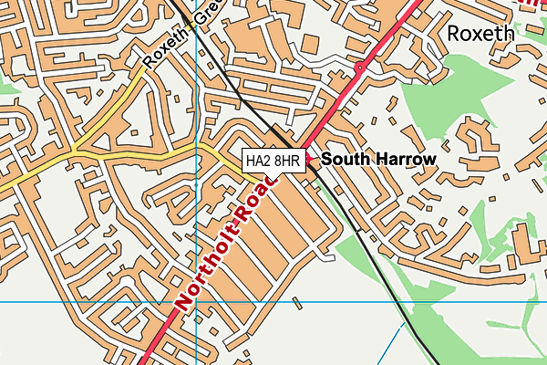 HA2 8HR map - OS VectorMap District (Ordnance Survey)