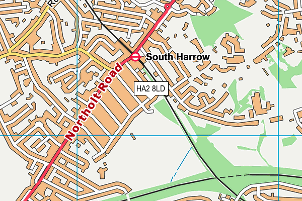 HA2 8LD map - OS VectorMap District (Ordnance Survey)