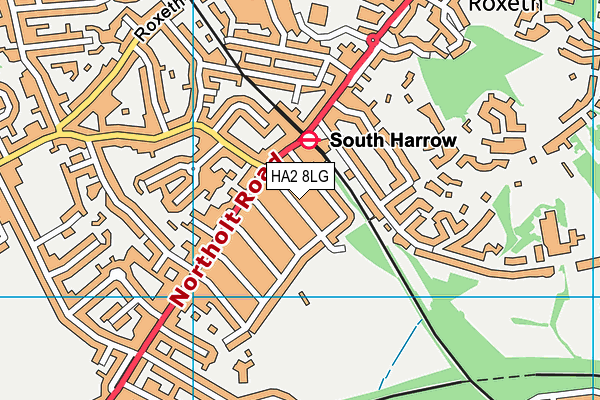 HA2 8LG map - OS VectorMap District (Ordnance Survey)