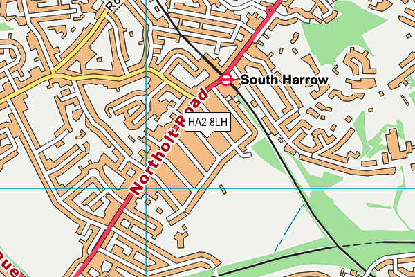 HA2 8LH map - OS VectorMap District (Ordnance Survey)