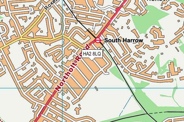 HA2 8LQ map - OS VectorMap District (Ordnance Survey)