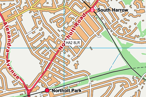 HA2 8LR map - OS VectorMap District (Ordnance Survey)