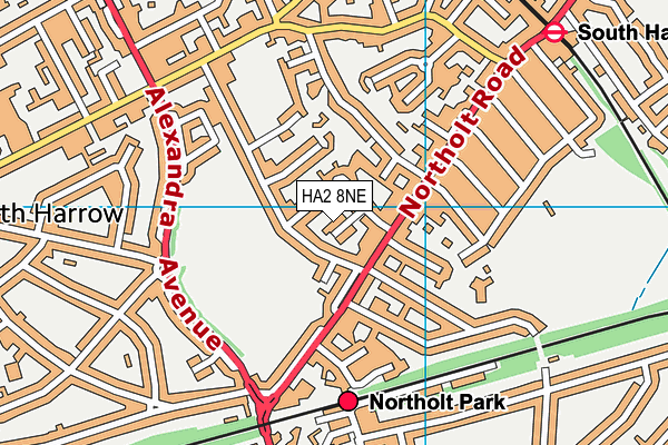 HA2 8NE map - OS VectorMap District (Ordnance Survey)